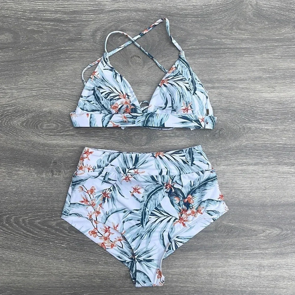 Rip Curl Diamond Bay Crossback Tri & Cheeky Hi Pant, white - Picture 2 of 16